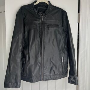Vintage Faux Black Leather Jacket